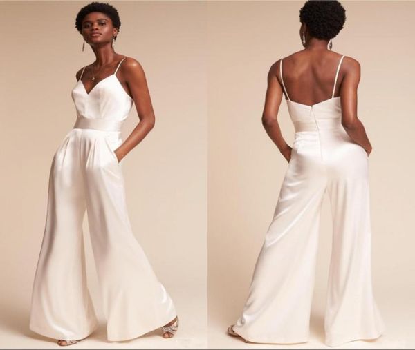 

jumpsuit pants evening gowns summer with pockets spaghetti neck zipper back dramatic beach ceremony mother of bride dress5064278, Black;red