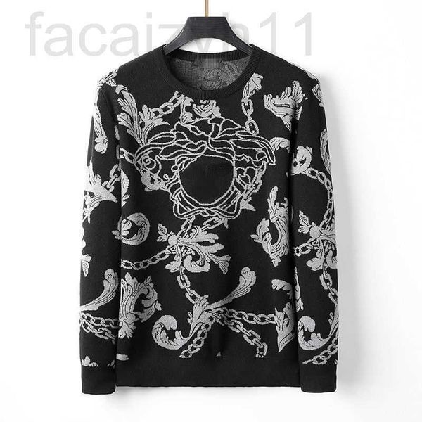 

men's sweaters designer winter mens wool sweater vers sweaters medusa embroidery knitted pullover coat american hip hop oversize hoodie, White;black