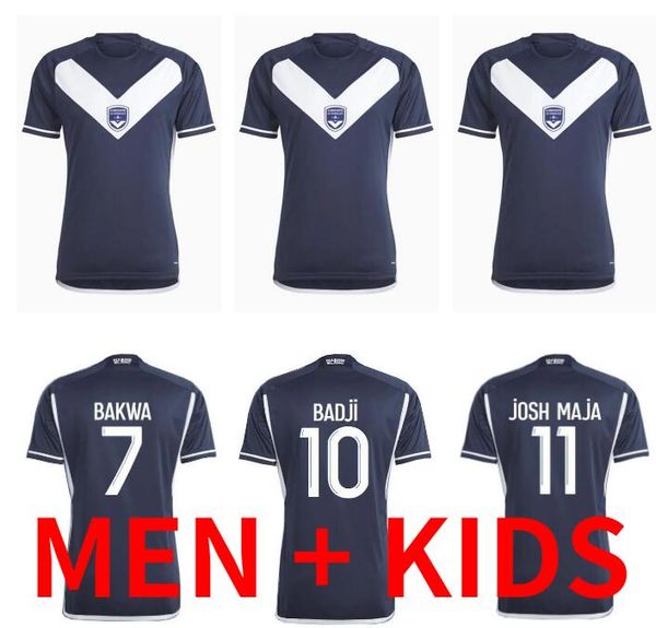 

23 24 maillot girondins bordeaux soccer jerseys foot kids kit fc football shirts home training 2023 2024 home away fan player version bakwa, Black;yellow