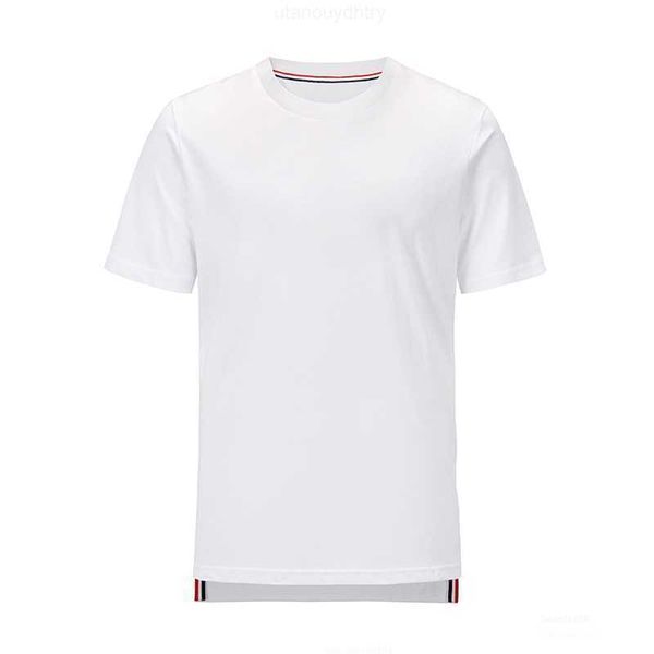 

tb thom men t-shirt summer fashion korean brand white classic cotton solid crew neck blouse casual harajuku tb t-shirts, White;black