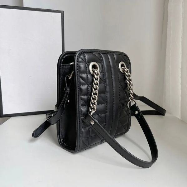 

2023 cross-body bag women's handbag mini handbag wallet classic letter hardware accessories g series small square bag, Black;red
