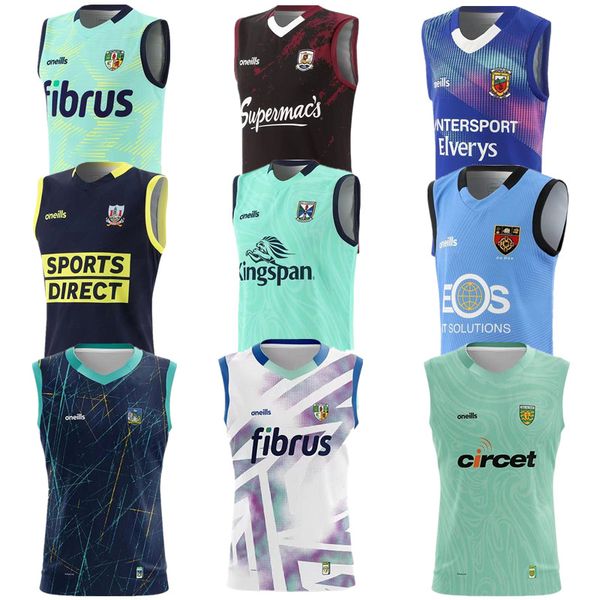 

2023 gaa carlow rugby jerseys roscommon offalys newyork vest longford limerick wexford kilkenny donegal antrim kerry tyrone mayo cork men, Black;gray