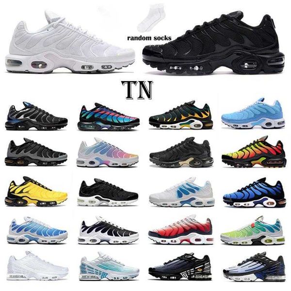 

3 tn plus running shoes women triple white black red laser blue furry oreo plus tennis breathable mens trainers outdoor sports designer snea