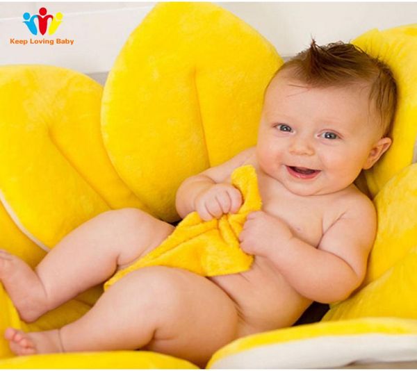 

baby bath blooming flower newborn bathtub foldable lotus shape cushion skin bath pad portable bath tub soft seat lj2010268912945