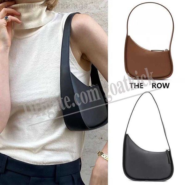 

the row half moon bag in smooth leather women designer handbags crossbody shoulder wallets fashion clutch tote underarm hobo purse luxury de