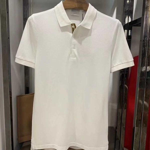 

fahion burberies burbreries men's polos arder shirt pure plaid collar britih style ba family men short sleeve t cotton polo b shirt hal, White;black