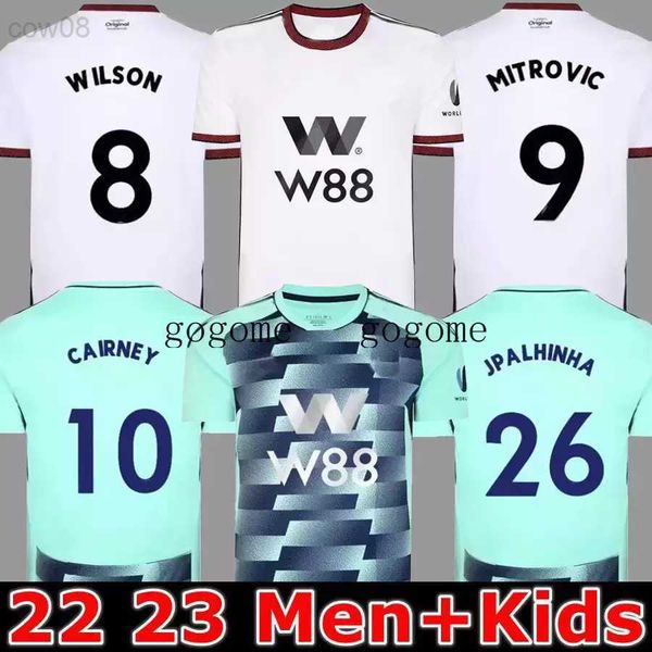 

men's t-shirts tees soccer jerseys home cairney mitrovic kebano wilson muniz j. palhinha robinson kids kit football el uniform, White;black