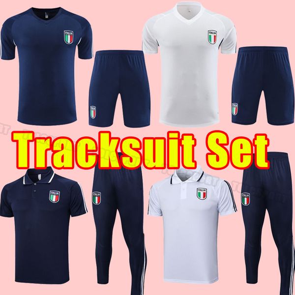 

23/24 italia bonucci soccer tracksuits jorginho insigne verratti hiesa barella spinazzola chiellini italys 2023 2024 short sleeve polo train, Black