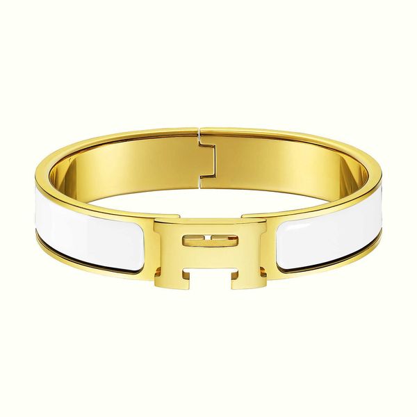 

designer hemrres bracelet goods live h home high edition fine polished enamel fashion trend new titanium steel jewelry cdgv, Black
