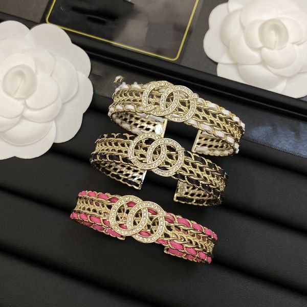 

fashion stud bracelet woman luxury designer bracelet multi colors c letter jewelry women 18k diamond wedding gifts, Black