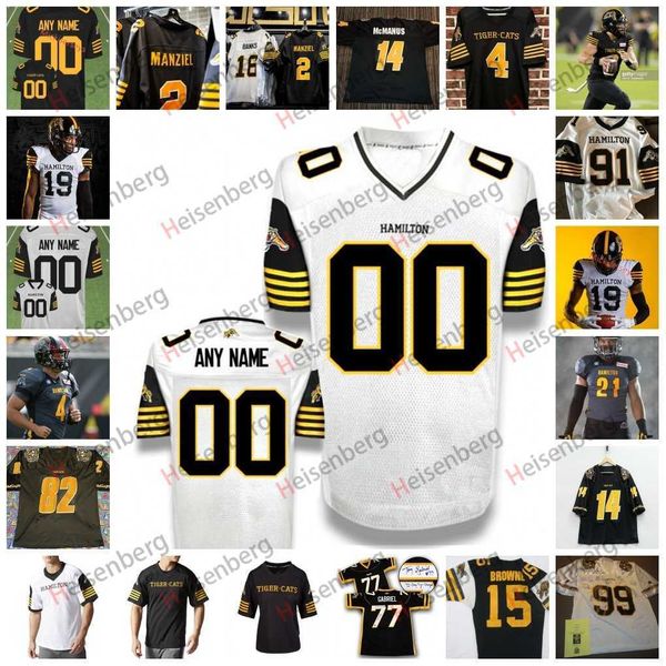 

2022 custom cfl hamilton tiger-cats football jersey dane evans 13 jalen morton 12 jamie newman 86 bralon addison 17 emmanuel butler 82 steve, Black