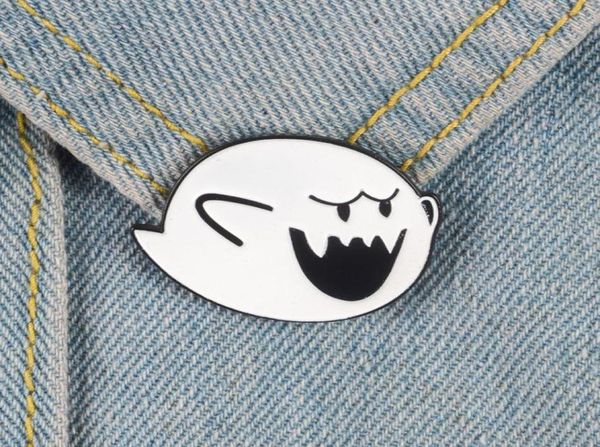 

super pins boo brooches badges hard enamel pins backpack bag hat leather jackets fashion accessory super white ghost bros gifts fa8081760, Blue