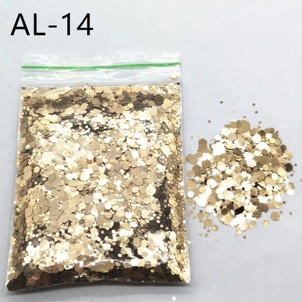 

nail glitter 10g nail hexagon chunky glitter flakes colorful nail art decals sequins for nail art slices mxied cosmetic holo glitter tips 23, Silver;gold