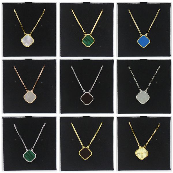 

designer necklace new classic fashion pendant necklaces for women designer jewelry elegant 4/four leaf clover locket necklace choker chains, Silver