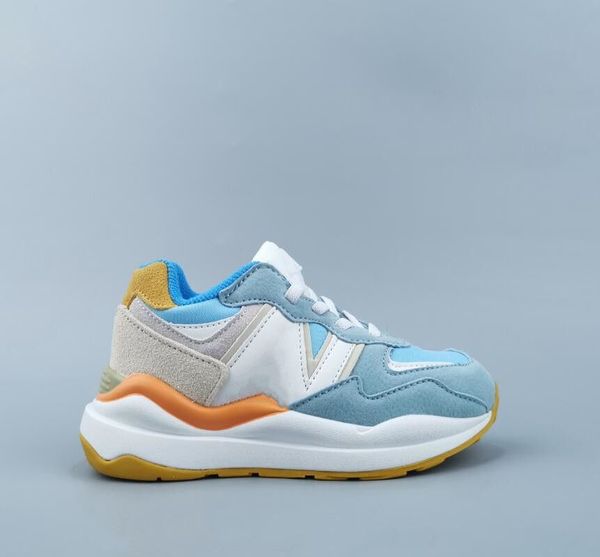 

nb kids shoes designer 574 boys sport sneaker toddlers girls youth kid children infants hook & loop trainers baby black dark blue813