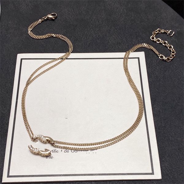 

designer gold c-letter ccity pendant necklaces crysatal rhinestone choker brand chain necklaces for women man wedding party jewelry couple g, Silver