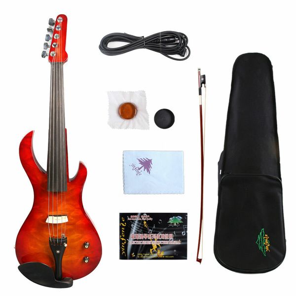 

yinfente 5string electric violin 4/4 nice sound case+bow #ev20