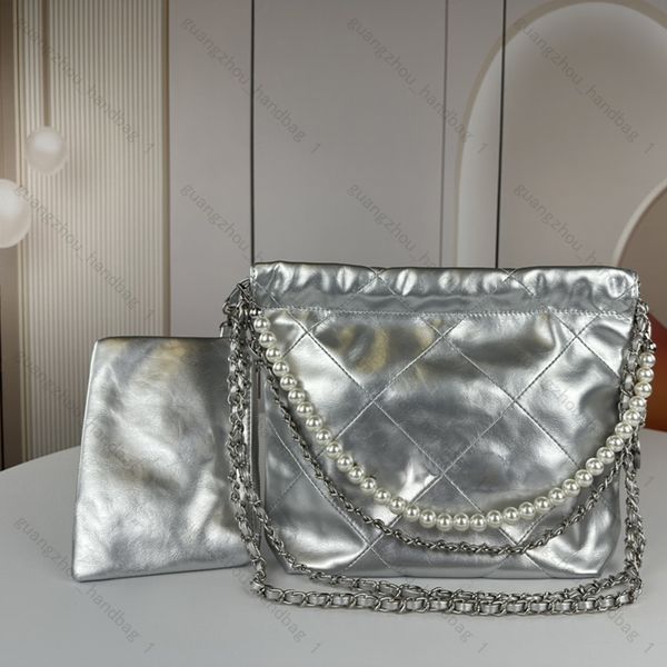 

mirror 22 handbags large back pack designer bags women silver patent leather tote handbag chain shoulder wallet bag handbag