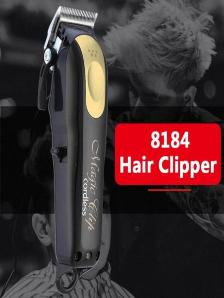 

8148 magic cordless metal hair clipper electric razor men steel head shaver hair trimmer gold red 2304502