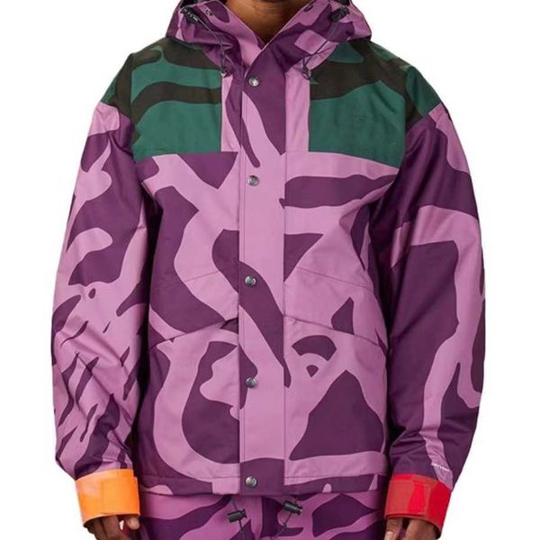 

designer winter mens jackets long sleeve hooded outwear letter embroidery ski suit mens outdoor jacket fashion, Black;brown