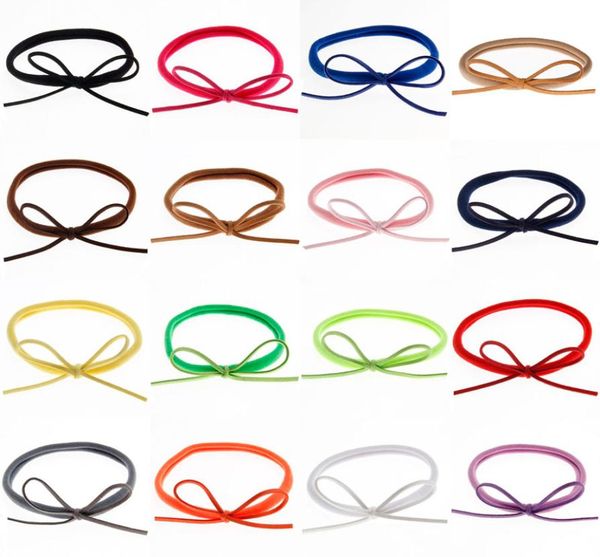 

newborn baby nylon elastic headbands bow diy bands kids girls bowknot hairbands children hair accessories princess headwear 22 col5555667, Slivery;white