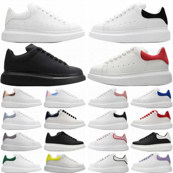 

designer oversized casual shoes woman shoe leather lace up men fashion platform sneakers white black mens womens velvet suede chaussures de