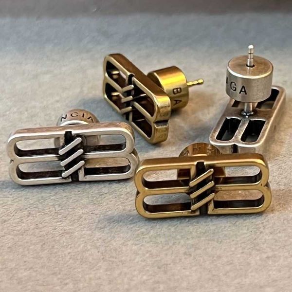 

jewelry bb earrings small high-end letter gold simple versatile design trendy vintage, Golden