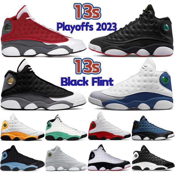 

5n9f 2023 playoffs jumpman 13 13s basketball shoes black red flint french brave university blue wheat reverse he got game del sol mens sport