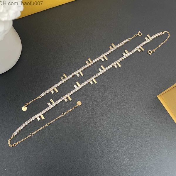 

pendant necklaces fashion grade crystal 5a zircon necklace bracelet luxury jewelry set women's designer brand party runway trend z23070, Silver