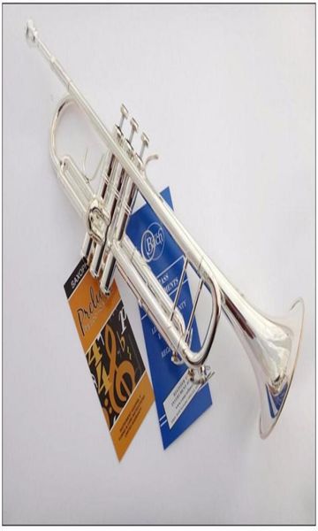 

new bach lt 180s43 brass silver plated bb trumpet musical instrument trumpet with case accessories 9713789