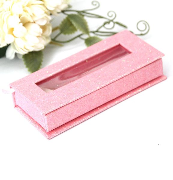 

light pink glitter false eyelashes packaging box 3d mink lashes empty package box cardboard magnetic eyelash packaging box4665127
