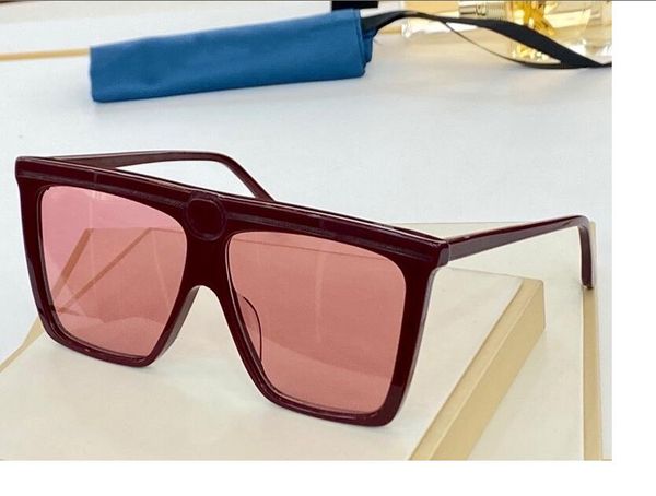 

2023 women men sunglasses burgundy plank full frame orange square glasses available with box, White;black