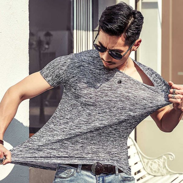 

2023 summer men's short-sleeved t-shirt bottoms sports casual 9.9 advertising shirt, White;black