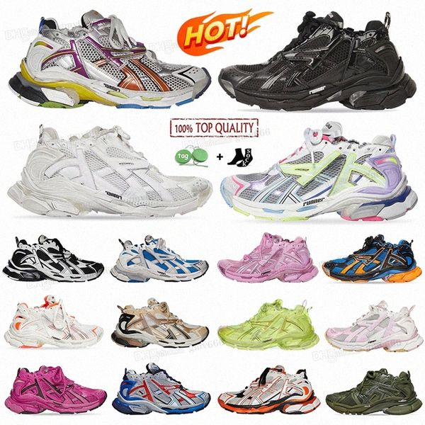 

women men designers casual shoes runner 7.0 transmit sense trainers black white pink blue burgundy deconstruction sneakers jogging hiking 7