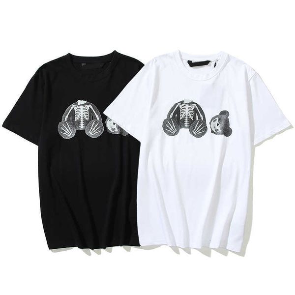 

designer of luxury t shirt brand palms angels angel t shirt pa clothing spray letter short sleeve spring summer tide men and women tee new, White;black