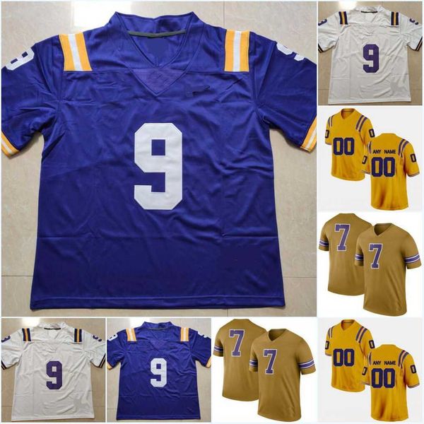 

#1 jamarr chase #9 burreaux joe burrow college #3 odell beckham jr. #22 clyde edwards-helaire #7 leonard fournette tyrann mathieu #24 derek, Black;red
