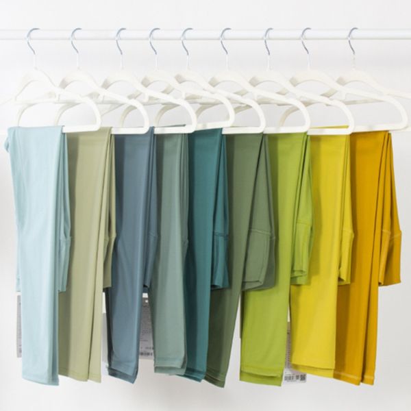 

lu-008 women's yoga outfit suit pants high waist sports raising hips gym wear leggings elastic fitness tights workout set leggings