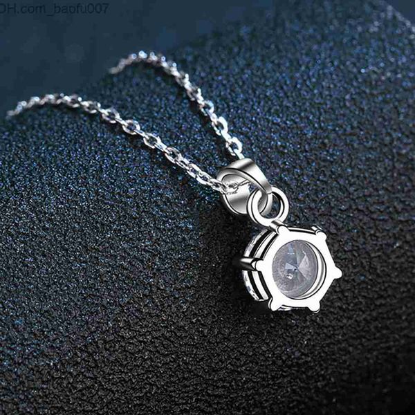 

pendant necklaces serenity day s925 sterling silver inlaid d color vvs diamond classic six cl pendant 1/2/3ct moissanite necklace exquisite