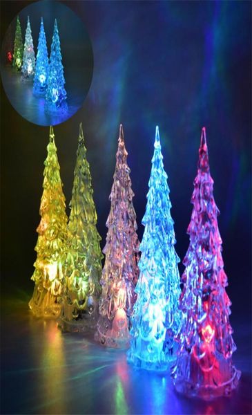 

mini christmas tree led lights crystal clear colorful xmas trees night lights new year party decoration flash bed lamp ornament cl2630845