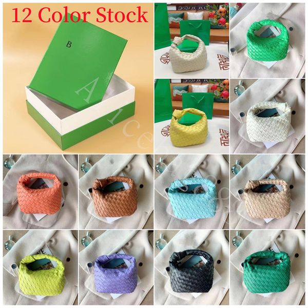 

new designer mini totes womens mini tote bags candy mini jodie real sheepskin bags satchel cloud knitting fashion brand lady handbag 12 colo