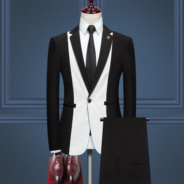 

men's suits blazers custom made groom wedding dress blazer pants business highend classic trousers 11916212 230705, White;black