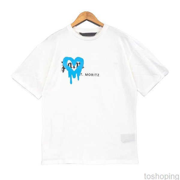 

designer luxury t shirt brand palms angels angel pa clothing spray letter short sleeved spring and summer tide men women tee 01 6s, White;black
