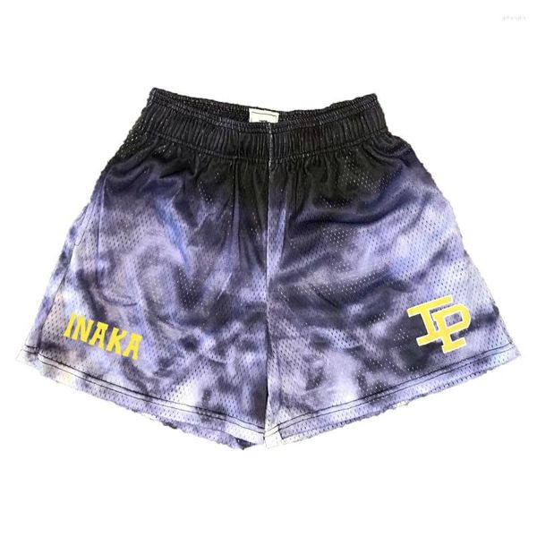 

men's shorts 2023 inaka ip men fitness beach pants basketball training street trend sweatpants mesh breathable, White;black