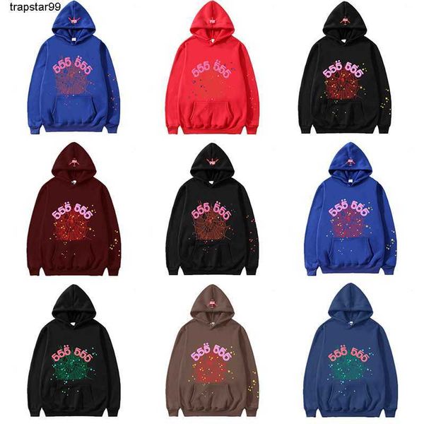 

23ss designer clothes mens hoodies sweatshirts 555555 hip hop young thug spider hoodie velvet sweater pullovers women hoodie street clothing, Black