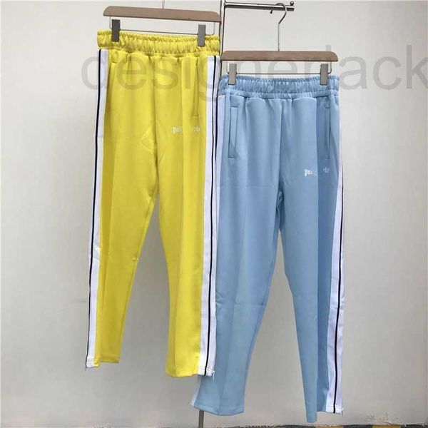 

men's pants designer comfortable mens pants fashion side stripe loose trousers designer high street slacks elastic band straight leg sw, Black