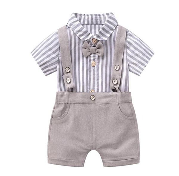 

newborn baby romper set summer boys clothes cotton striped with shorts for new born children wedding dresses 415377, Pink;blue