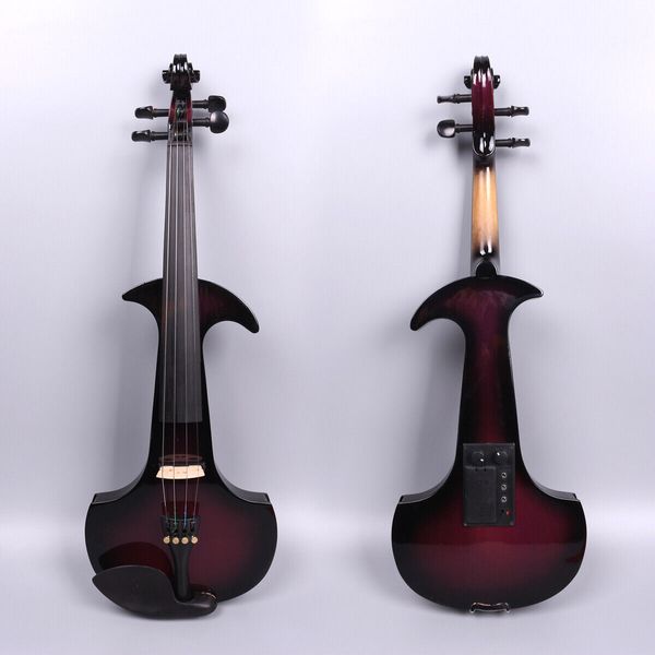 

new advanced electric violin 4/4 solid wood nice tone case bow #ev18