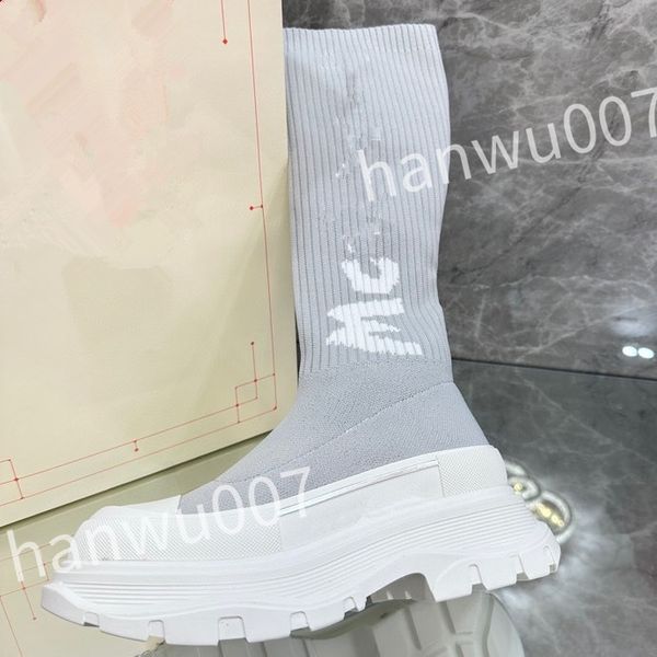 

fashion casual shoes boot men women design winter warm leather thick soled sock boots sports runners sneakers xsd221120, Black