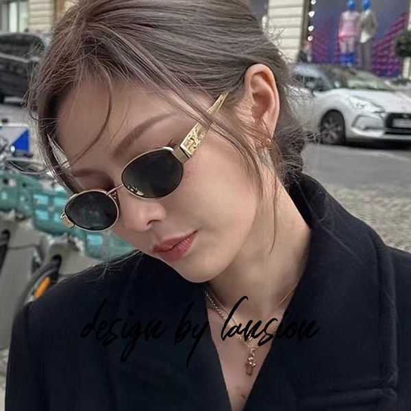 

american metal small frame round face sunglasses for women with advanced oval sunscreen street beat concave sunglasses, White;black