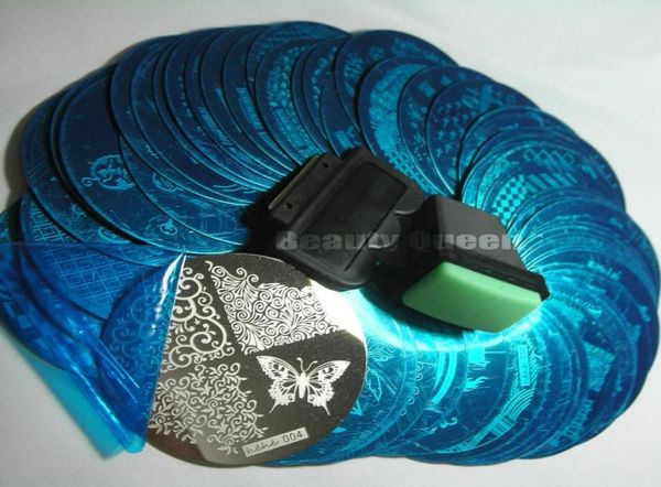 

new 65pcs nail stamping stamp plate full design image disc stencil transfer polish print template xl rectengular stamper scrap2530931, White